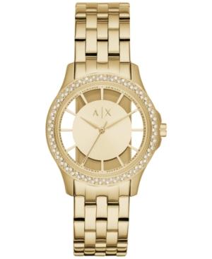 Ax Armani Exchange Women's Gold-tone Stainless Steel Bracelet Watch 36mm Ax5251