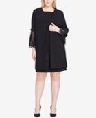 Tahari Asl Plus Size Lace-trim Dress Suit
