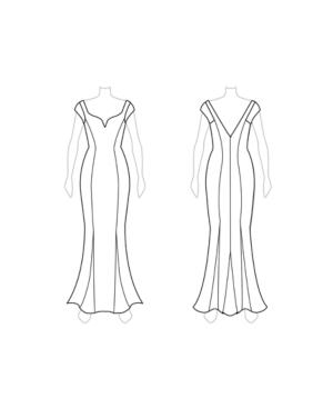 Customize: Add Cap Sleeves - Fame And Partners V-back Cap-sleeve Dress