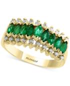 Brasilica By Effy Emerald (7/8 Ct. T.w.) And Diamond (1/5 Ct. T.w.) Ring In 14k Gold