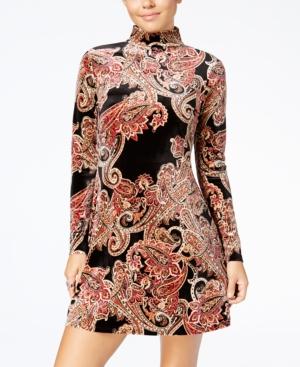 Be Bop Juniors' Mock-neck A-line Dress