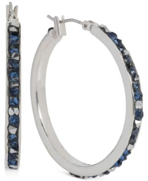 Kenneth Cole Stone Channel Hoop Earrings