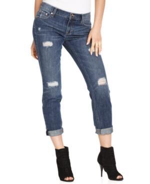 Rachel Rachel Roy Jeans, Cropped Medium-wash Boyfriend Distressed