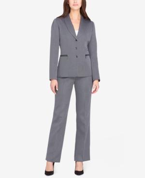 Tahari Asl Herringbone Pantsuit