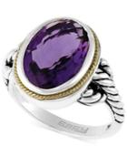 Balissima By Effy Amethyst Oval Ring In Sterling Silver And 18k Gold (5-1/4 Ct. T.w.)