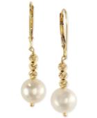 Effy Cultured Freshwater Pearl Drop Earrings In 14k Gold (8-1/2mm)