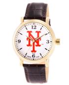 Gametime Mlb New York Mets Men's Shiny Gold Vintage Alloy Watch