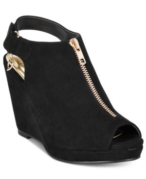 Thalia Sodi Telma Zip-front Platform Wedge Sandals, Only At Macy's Women's Shoes