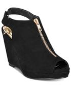 Thalia Sodi Telma Zip-front Platform Wedge Sandals, Only At Macy's Women's Shoes