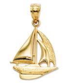 14k Gold Charm, Sailboat Charm