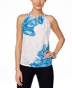 Inc International Concepts Printed Sequined Halter Top, Only At Macy's