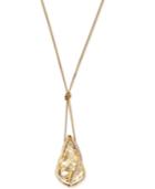 Swarovski Gold-tone Knotted Crystal Energy Pendant Necklace