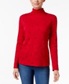 Karen Scott Scotty Dog Turtleneck Top, Only At Macy's