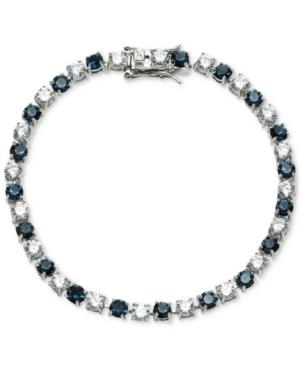 Carolee Silver-tone Stone & Crystal Link Bracelet