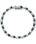 Carolee Silver-tone Stone & Crystal Link Bracelet