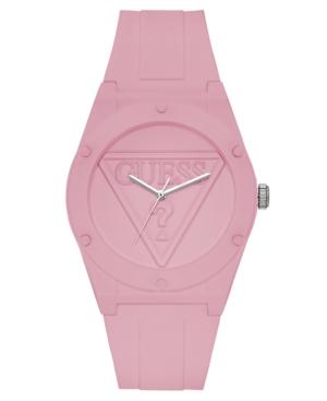 Guess Unisex Light Pink Silicone Strap Watch 42mm