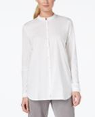Eileen Fisher Mandarin-collar Button-front Shirt