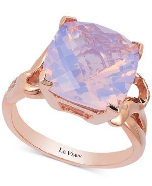 Le Vian Lavender Quartz (5-9/10 Ct. T.w.) And Diamond (1/10 Ct. T.w.) Ring In 14k Rose Gold
