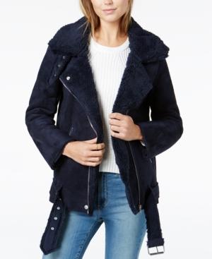 J.o.a. Faux-shearling Long Biker Jacket
