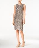 Calvin Klein Petite Lace Ruched Sheath Dress