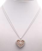 Giani Bernini Cubic Zirconia Two-tone Locket Pendant Necklace, Created For Macy's