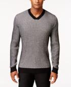 Alfani Men's V-neck Waffle-knit Sweater, Regular Fit, Only At Macy's
