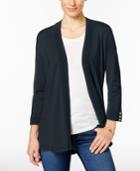 Charter Club Button-cuff Cardigan, Only At Macy's