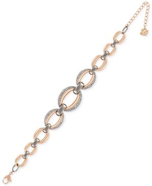 Swarovski Two-tone Pave Open Link Bracelet