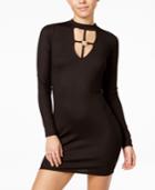 Material Girl Juniors' Rib-knit Cutout Bodycon Dress