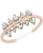 Inc International Concepts Rose Gold-tone Large Crystal Cuff Bracelet, Only At Macy's