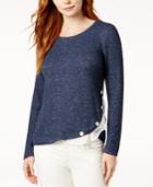 Maison Jules Lace-trim & Button Top, Created For Macy's