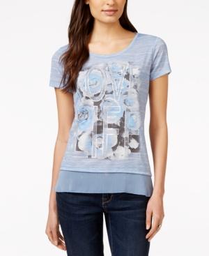 Style & Co. Petite Embellished Short-sleeve Top, Only At Macy's