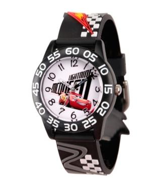 Disney Cars 3 Lightning Mcqueen Boys' Black Plastic Time Teacher Watch
