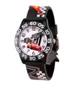 Disney Cars 3 Lightning Mcqueen Boys' Black Plastic Time Teacher Watch