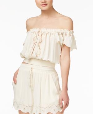 Astr Reyna Off-the-shoulder Crop Top