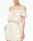 Astr Reyna Off-the-shoulder Crop Top