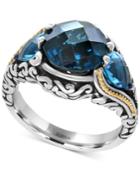Ocean Bleu By Effy Blue Topaz (7 Ct. T.w.) Ring In Sterling Silver And 18k Gold-plate