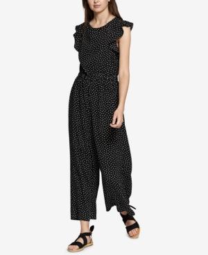 Sanctuary Antonella Flutter-sleeve Polka-dot Jumpsuit