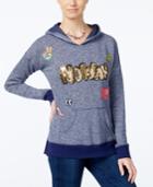 Miss Chievous Juniors' No Way Sequin Graphic Pullover Hoodie