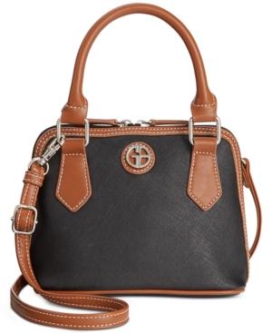 Giani Bernini Saffiano Mini Dome Convertible Satchel Crossbody, Only At Macy's