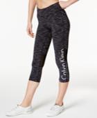 Calvin Klein Performance Space-dyed Logo Cropped Leggings