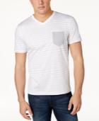 Hugo Men's Classic-fit Stripe V-neck Pocket T-shirt