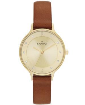 Skagen Women's Anita Saddle Leather Strap Watch 30mm Skw2147