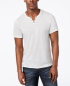 Inc International Concepts Men's Heathered Split-neck T-shirt, Only At Macy's