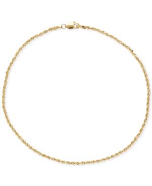 Fine Rope Ankle Bracelet In 14k Gold