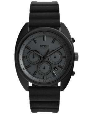 Fossil Men's Chronograph Drifter Black Silicone Strap Watch 44mm Ch3046
