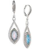 Judith Jack Frosted Dreams Sterling Silver Pave Blue Opal Marcasite Teardrop Earrings