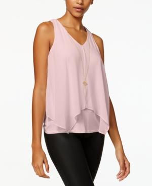 Bcx Juniors' Layered Tank Top With Necklace