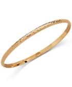 Textured Bangle Bracelet In 18k Gold