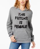Bow & Drape Future Is Female Sequined Hoodie